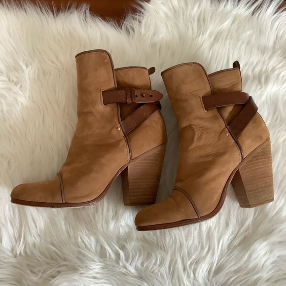 Rag & Bone Harrow Nubuck Suede Ankle Booties Sz-8 - Picture 4 of 11